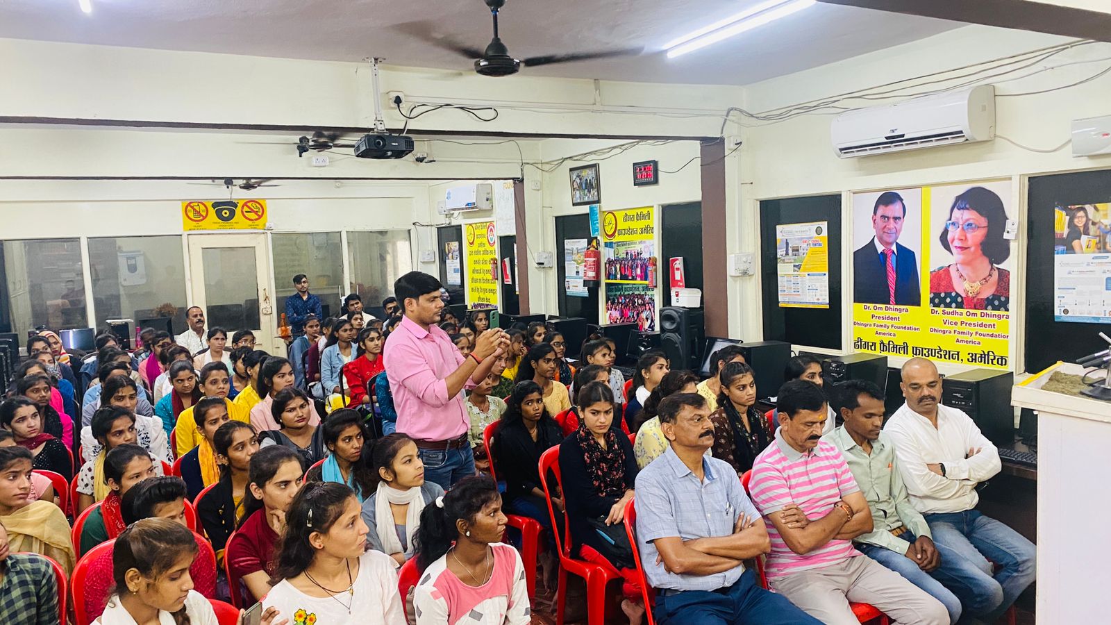 The launching ceremony of Free Computer Training Center for Girls At Sehore